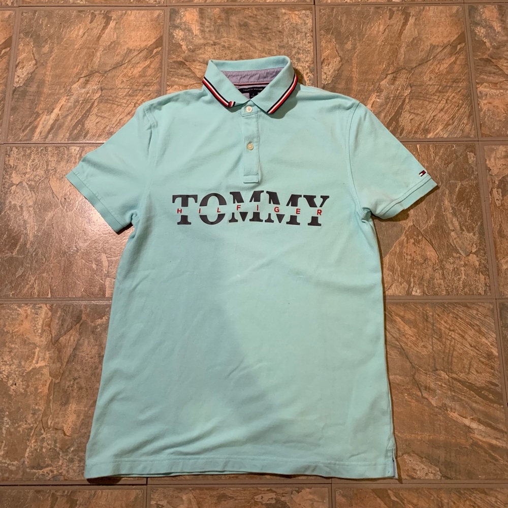 Tommy Hilfiger Spell Out Mens Polo Shirt